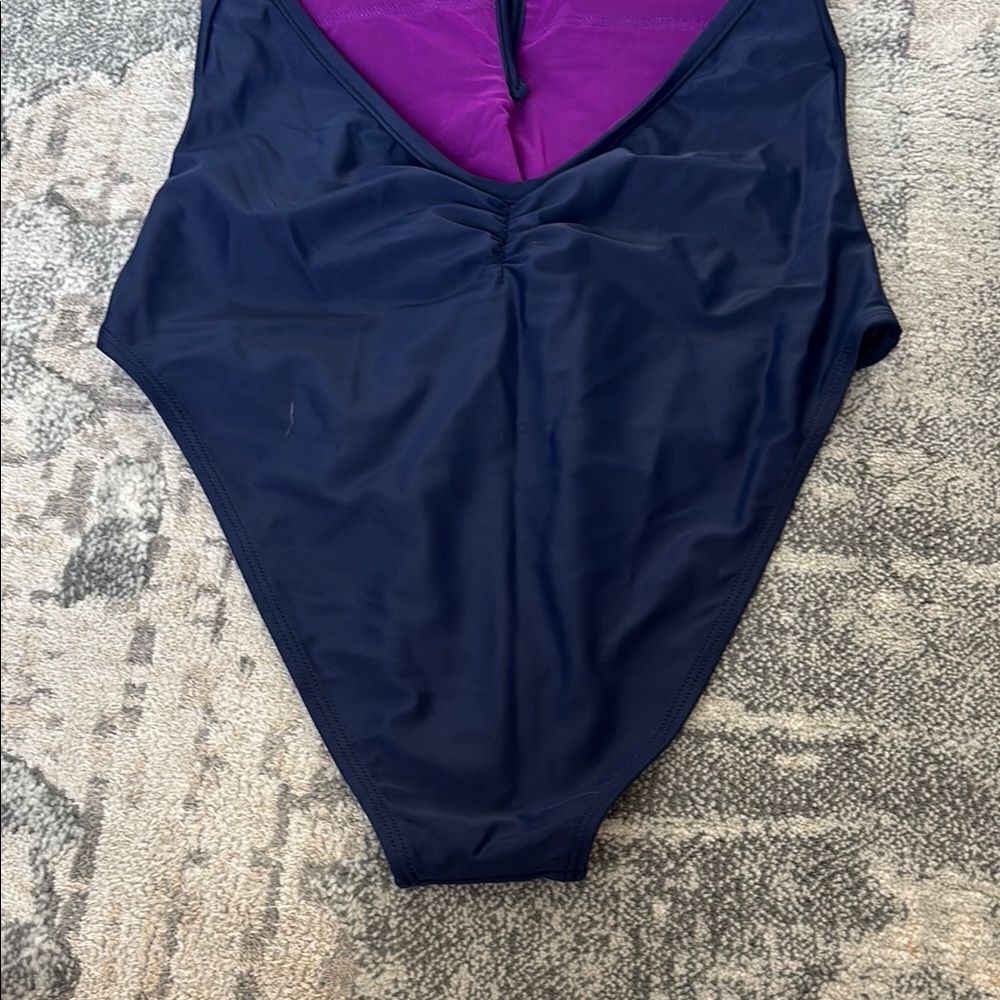 Navy Floral One-Piece Swimsuit - Picture 10 of 11